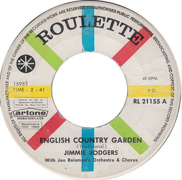 Jimmie Rodgers (2) : English Country Garden (7")