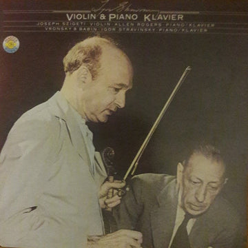 Igor Stravinsky : Violin & Piano Klavier / Piano Klavier Solo & Duo (2xLP, Comp, RE)