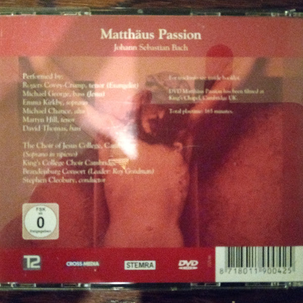 Johann Sebastian Bach, Emma Kirkby, Stephen Cleobury, Michael Chance : Matthäus Passion - St. Matthew Passion, Bwv 244 (Box + 3xCD, Album + DVD-V)