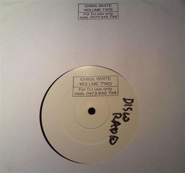 Unknown Artist : China White Volume Two (12", S/Sided, W/Lbl, Sta)