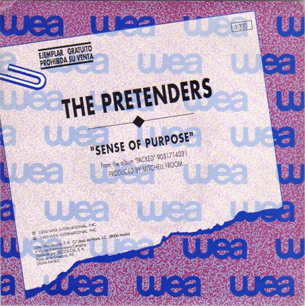 The Pretenders : Sense Of Purpose (7", Single, Promo)