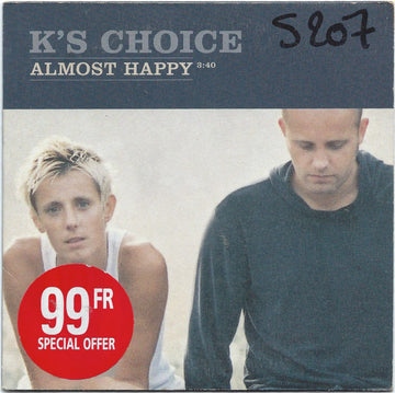 K's Choice : Almost Happy (CD, Single, Car)