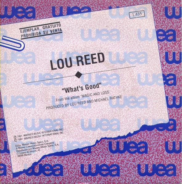 Lou Reed : What's Good (7", Single, Promo)