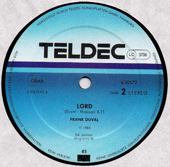 Frank Duval - Kalina Maloyer : Liebe Und Tod (12", Maxi)