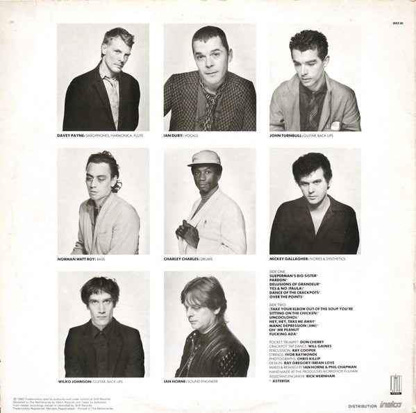 Ian Dury And The Blockheads : Laughter (LP, Album)