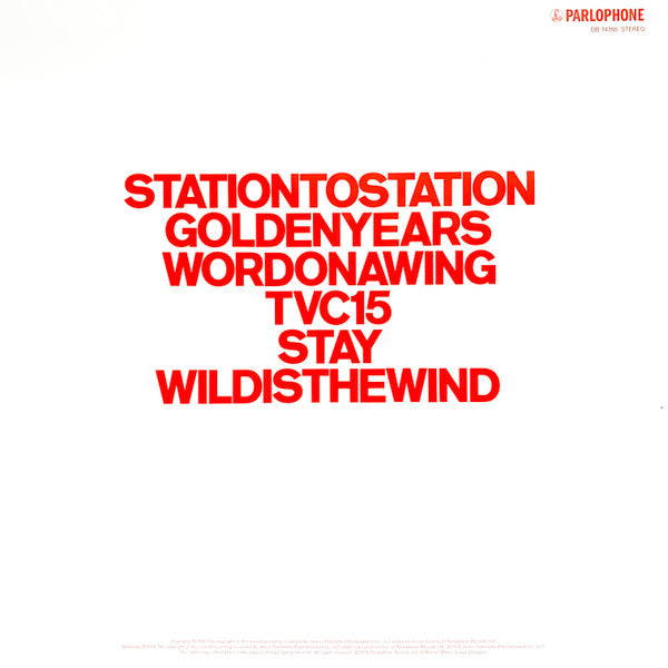 David Bowie : Station To Station (LP, Album, Ltd, RE, RM, RP, Whi)