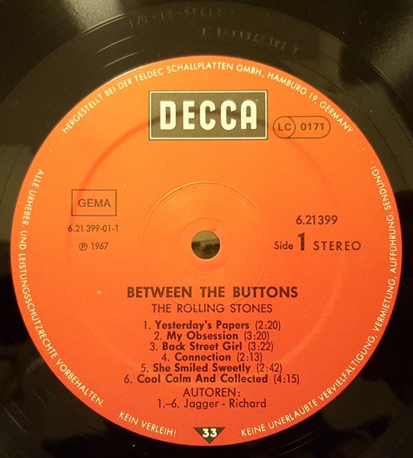 The Rolling Stones : Between The Buttons (LP, Album, RE)