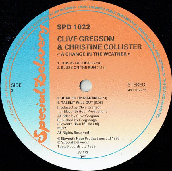 Clive Gregson And Christine Collister : A Change In The Weather (LP, Album)