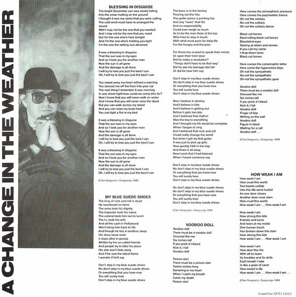 Clive Gregson And Christine Collister : A Change In The Weather (LP, Album)