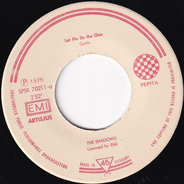The Shadows : Stand Up Like Man / Let Me Be The One (7", Single)