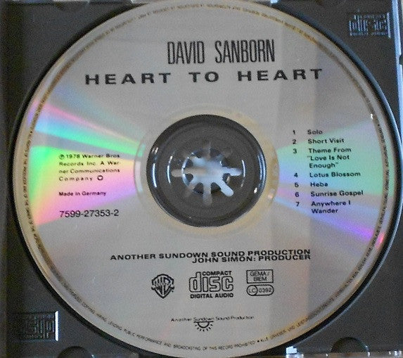 David Sanborn : Heart To Heart (CD, Album)