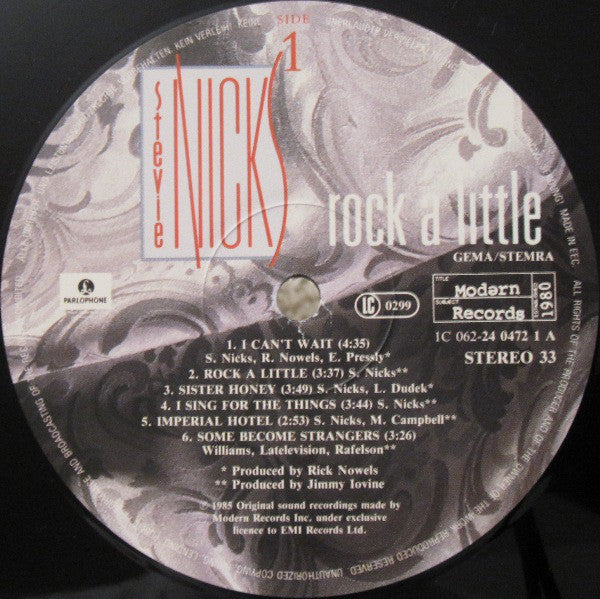 Stevie Nicks : Rock A Little (LP, Album)
