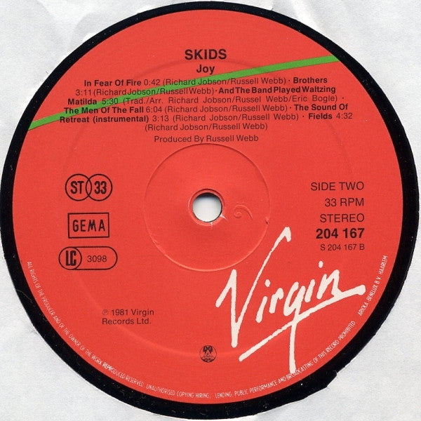 Skids : Joy (LP, Album)
