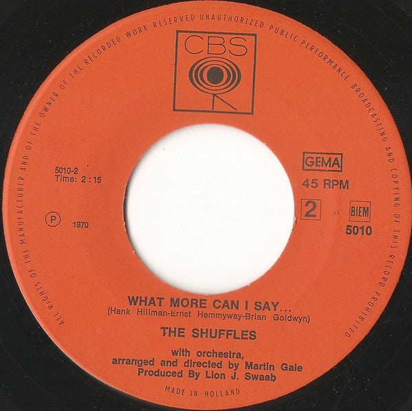 The Shuffles : Without You (7", Single)
