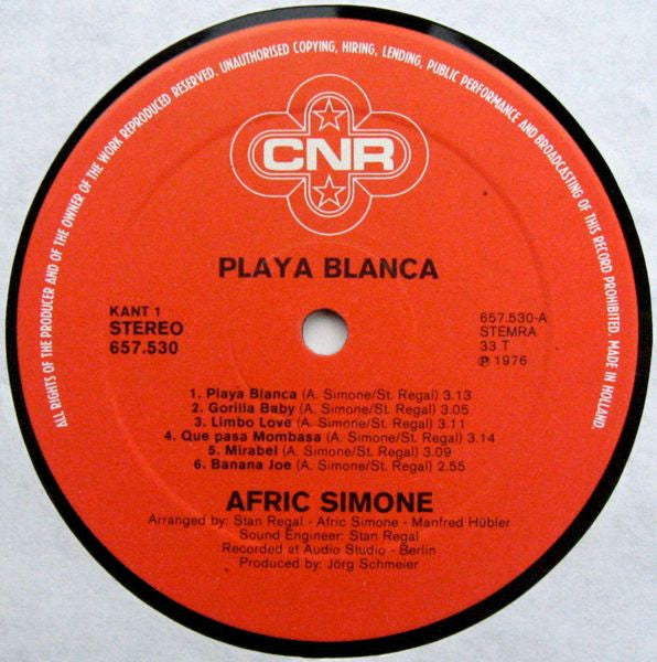 Afric Simone : Aloha Playa Blanca (LP, Album)