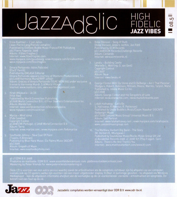 Various : Jazzadelic 08.5 High-Fidelic Jazz Vibes  (CD, Comp, Promo)