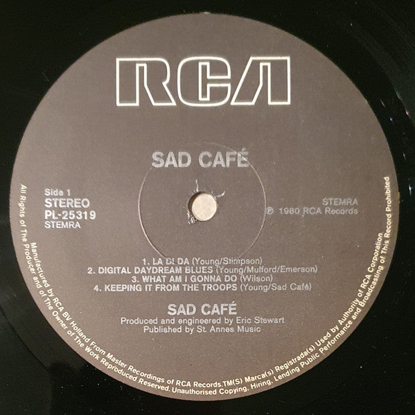 Sad Café : Sad Café (LP, Album)