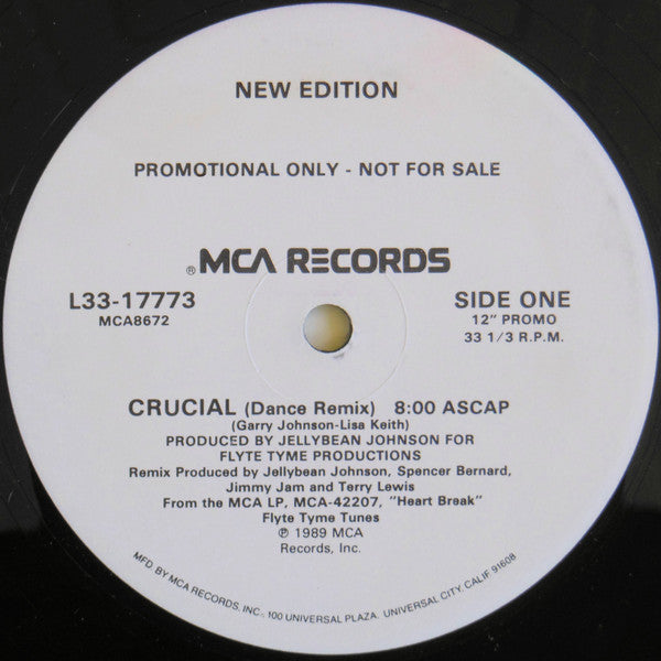 New Edition : Crucial (12", Single, Promo)