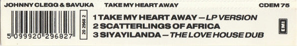 Johnny Clegg & Savuka : Take My Heart Away (CD, Maxi)
