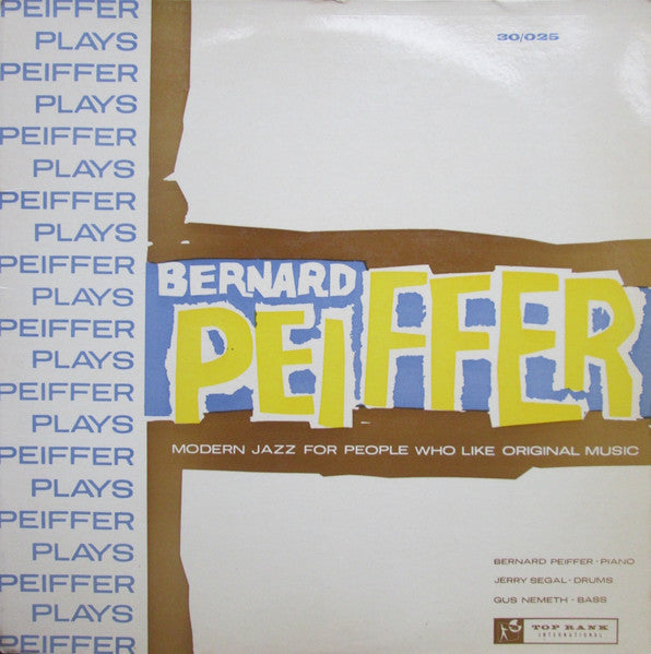 Bernard Peiffer : Peiffer Plays Peiffer (LP, Album)