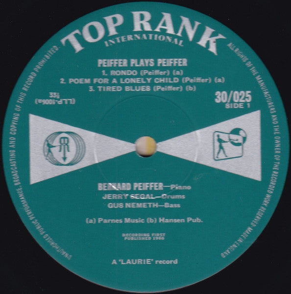 Bernard Peiffer : Peiffer Plays Peiffer (LP, Album)