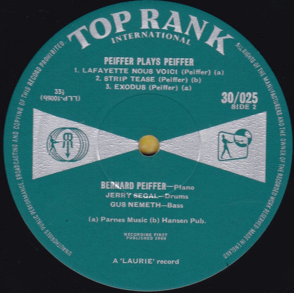 Bernard Peiffer : Peiffer Plays Peiffer (LP, Album)