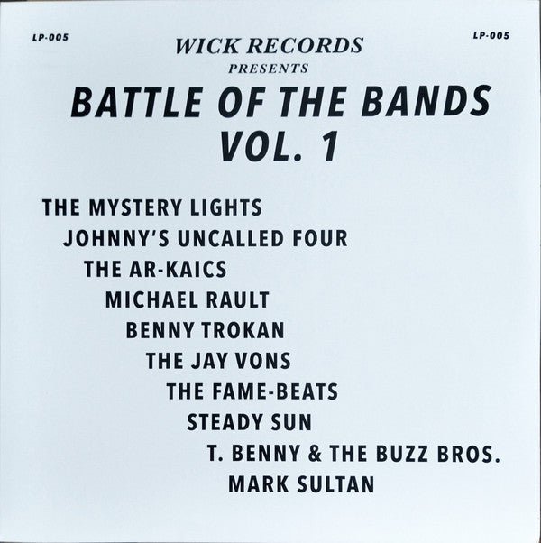 Various : Wick Records Presents - Battle Of The Bands Vol. 1 (LP, Comp, Ran)
