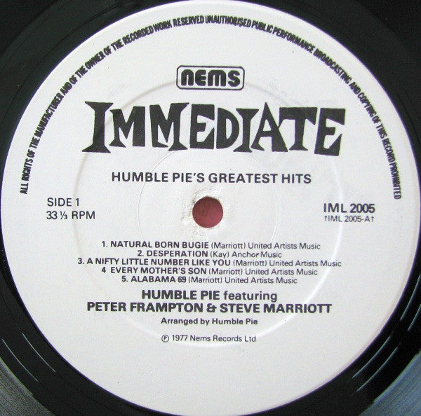 Humble Pie : Greatest Hits (LP, Comp)