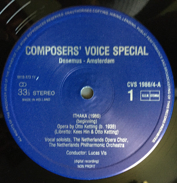 Otto Ketting, Nederlands Opera Koor, Johannes Mikkelsen, Nederlands Philharmonisch Orkest (2), Lucas Vis : Ithaka (2xLP)