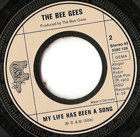 Bee Gees : Saw A New Morning (7", Single)
