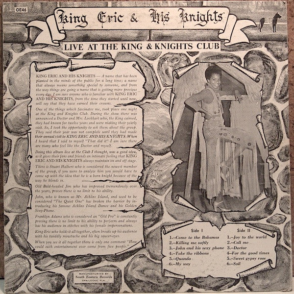 King Eric And His Knights : Live At The King And Knights Club (LP, Album)