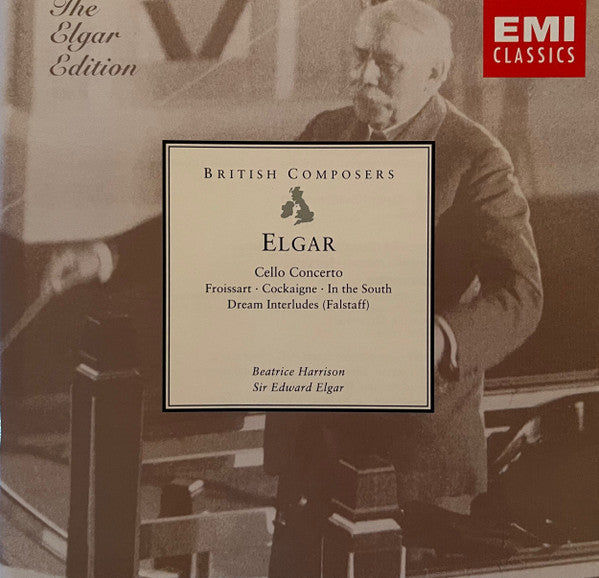 Elgar* - Beatrice Harrison : Cello Concerto / Concert Overtures (CD, Album, Comp, Mono, RE, RM)