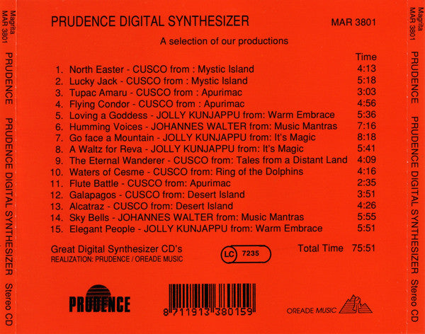 Cusco / Jolly Kunjappu / Johannes Walter : Prudence Digital Synthesizer (CD, Comp)