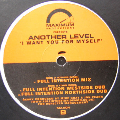 Another Level : I Want You For Myself (12")