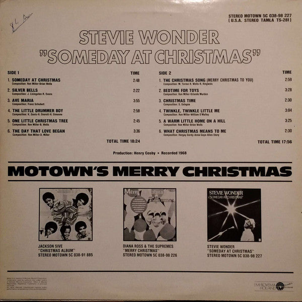 Stevie Wonder : Someday At Christmas (LP, Album, RE)