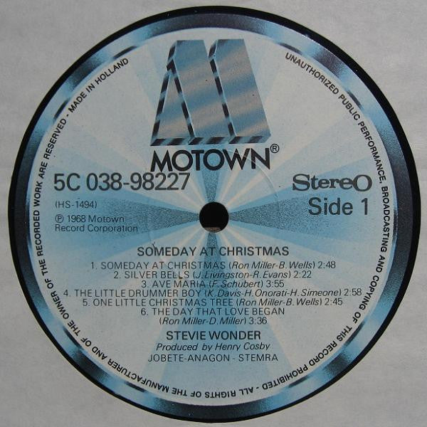 Stevie Wonder : Someday At Christmas (LP, Album, RE)