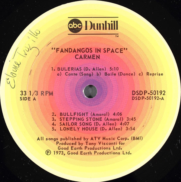 Carmen (19) : Fandangos In Space (LP, Album)