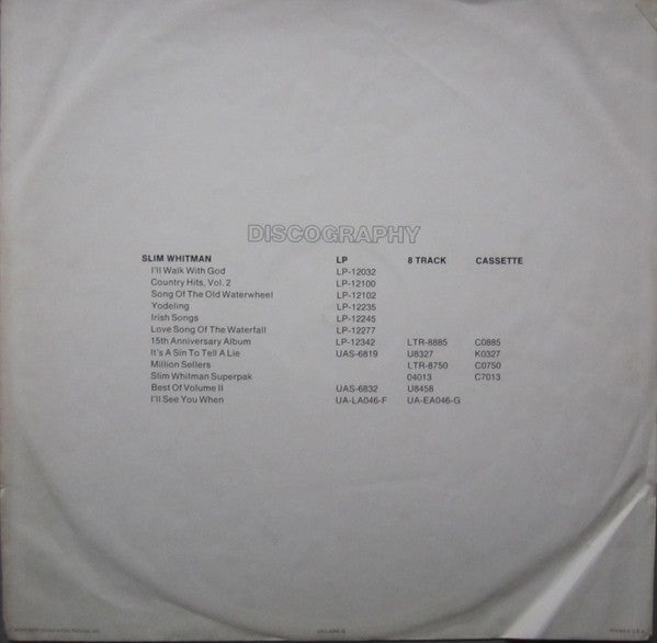 Slim Whitman : The Very Best Of Slim Whitman (LP, Comp, RE)