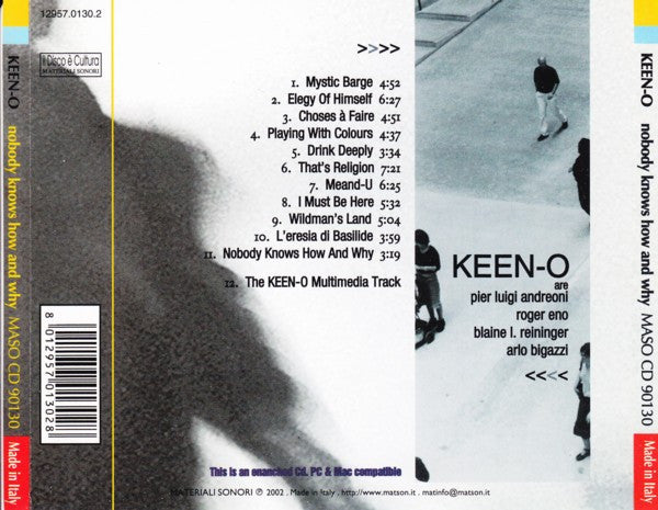 Keen-O : Nobody Knows How And Why (CD, Album, Enh)