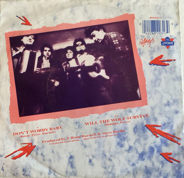 Los Lobos : Don't Worry Baby / Will The Wolf Survive (7", Single)