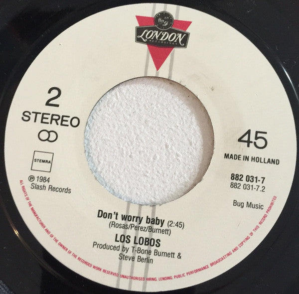 Los Lobos : Don't Worry Baby / Will The Wolf Survive (7", Single)