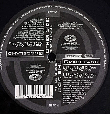Graceland (5) : I Put A Spell On You (12")