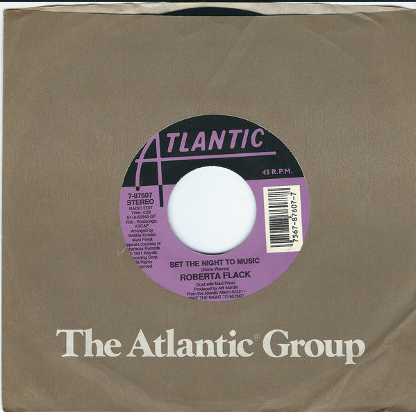 Roberta Flack : Set The Night To Music / Natural Thing (7", Single, Spe)