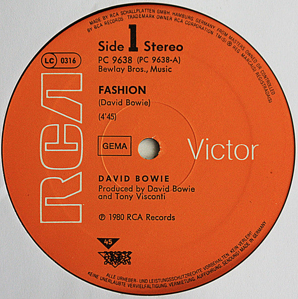 David Bowie : Fashion (12", Single)