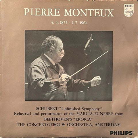 Pierre Monteux, Franz Schubert, Ludwig van Beethoven, Concertgebouworkest : Pierre Monteux 4. 4. 1875 - 1. 7. 1964 (LP, Mono)