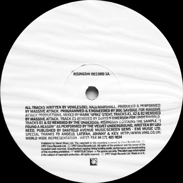 Massive Attack : Risingson (2x12", Promo)