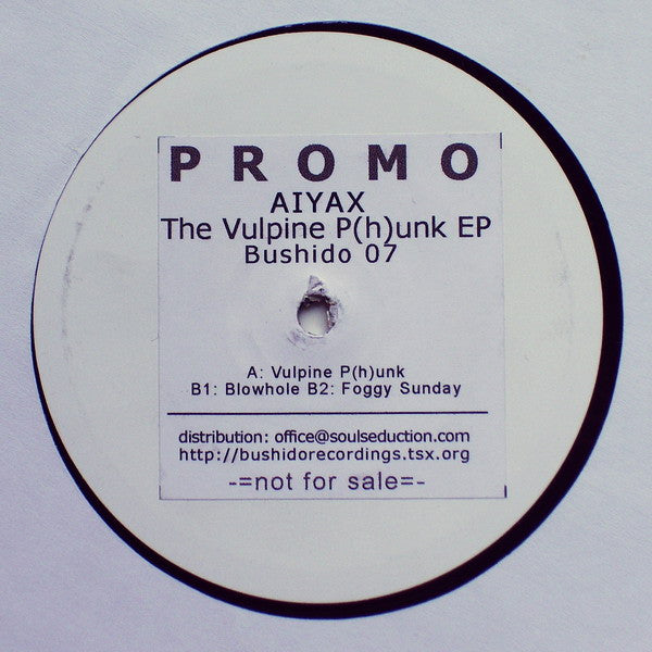 Alexx Aiyax : The Vulpine P(h)unk EP (12", Promo, W/Lbl)