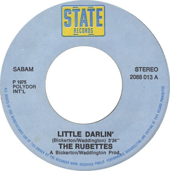 The Rubettes : Little Darling / Miss Goodie Two Shoes (7", Single)