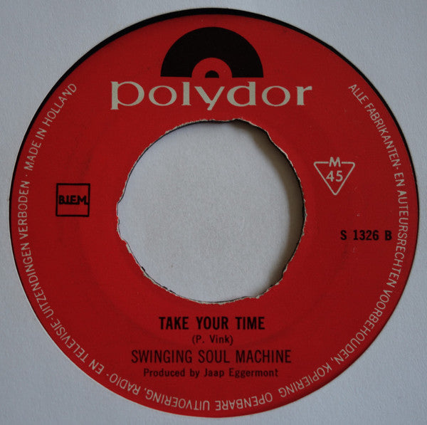 Swinging Soul Machine : The Band / Take Your Time (7", Mono)
