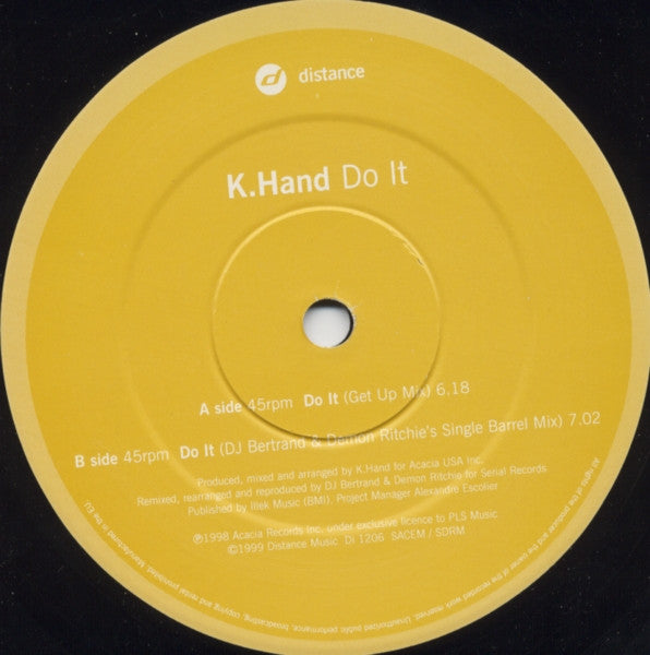 K. Hand* : Do It (12")